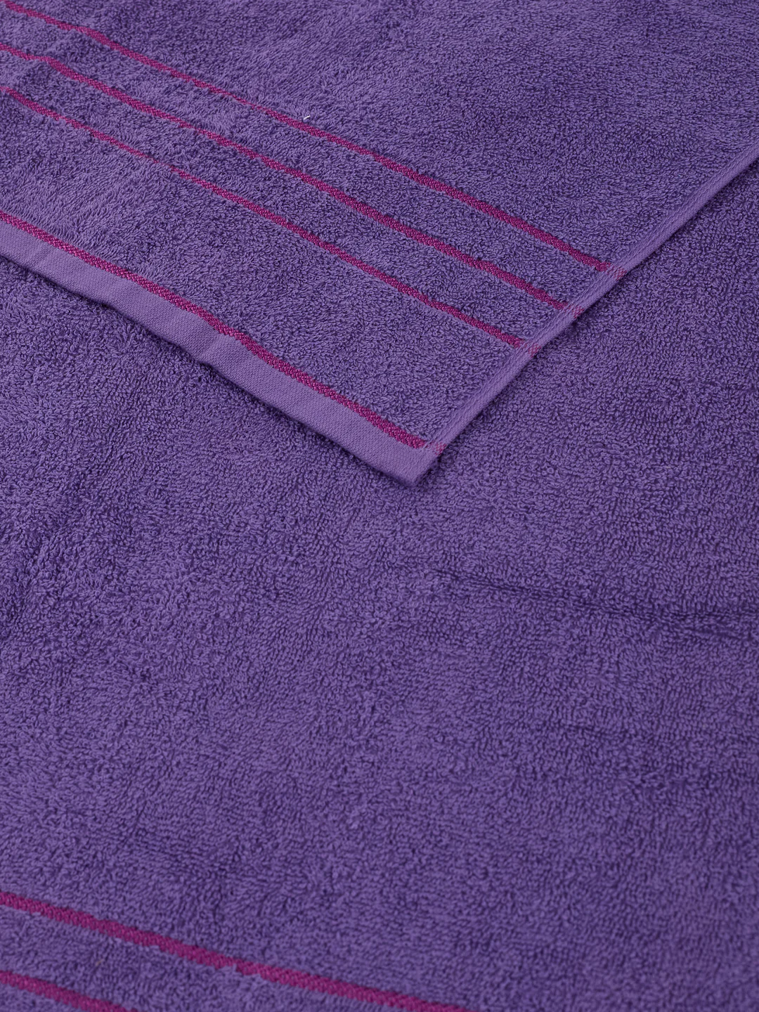 Essential Purple 100% Cotton Solid 340 GSM Bath Towel Soho Small 1 Pc Pvc Pack - Image 6