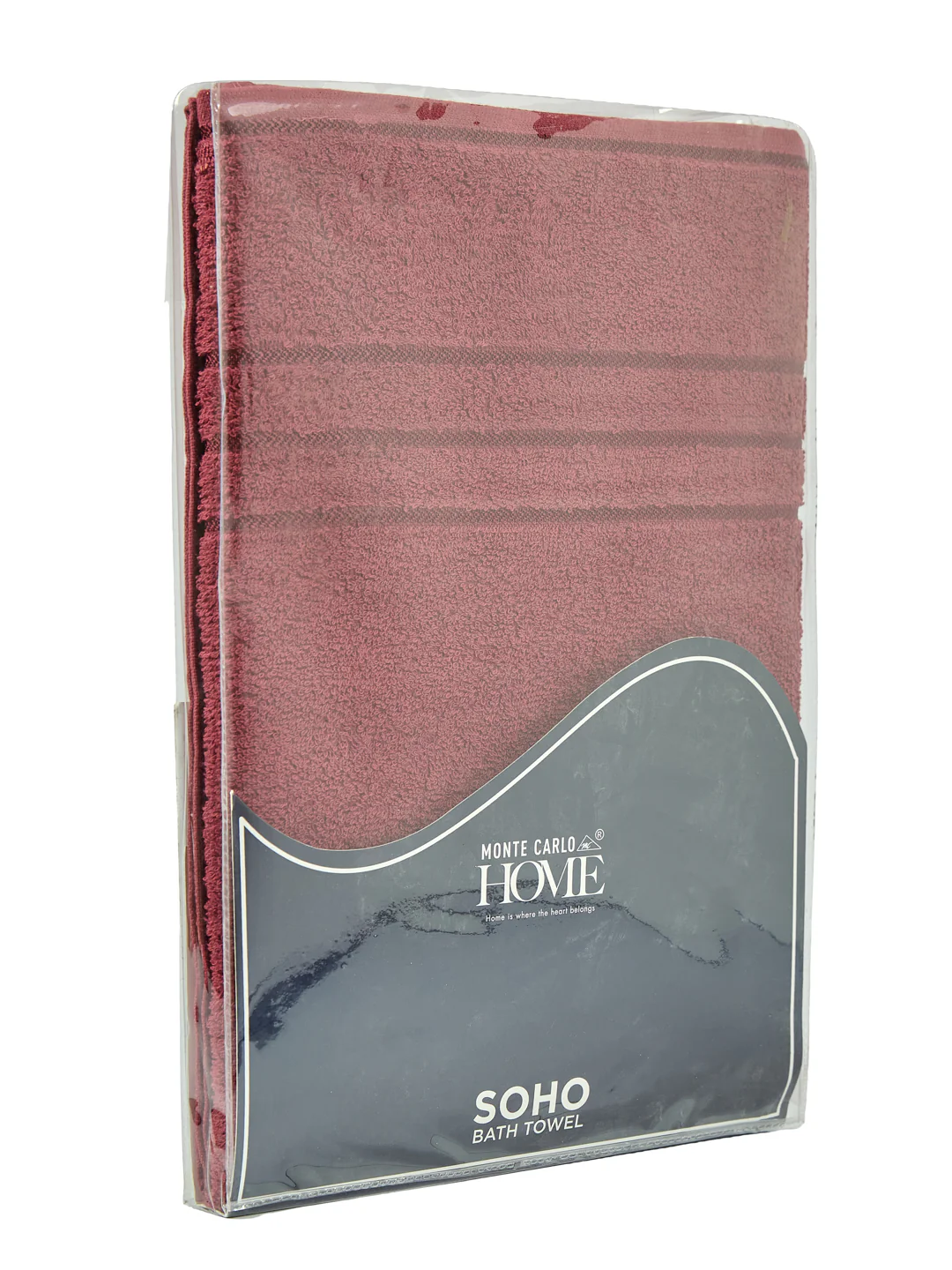 Essential Red 100% Cotton Solid 340 GSM Bath Towel Soho 1 Pc Pvc Pack - Image 9