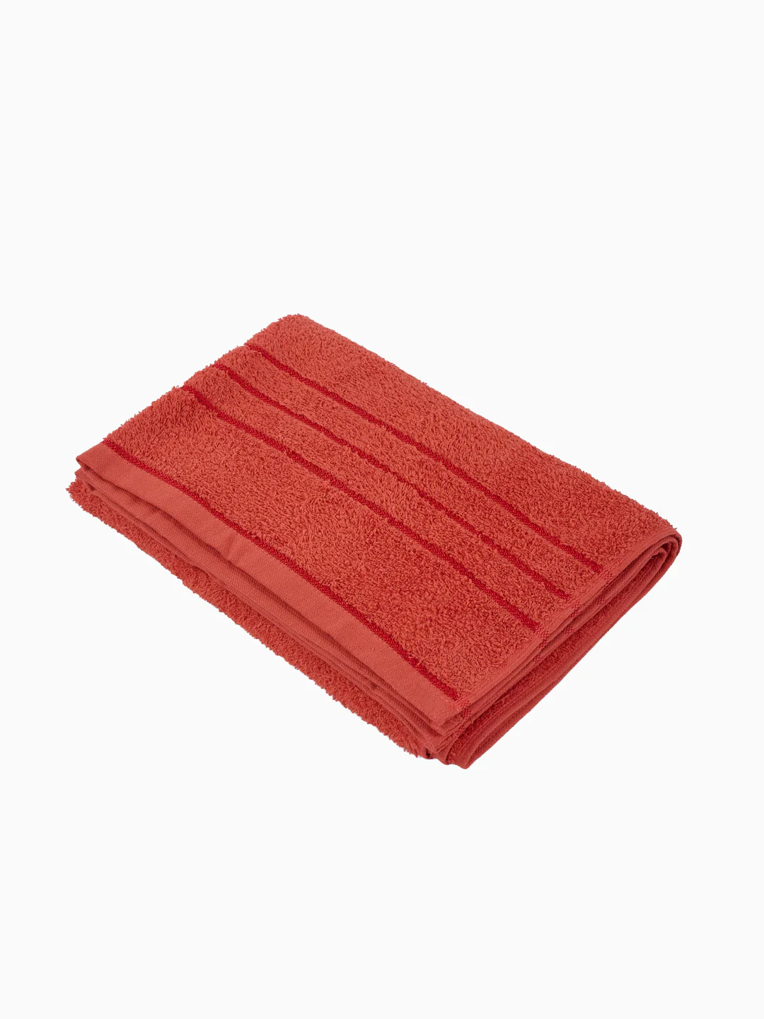 Essential Red 100% Cotton Solid 340 GSM Bath Towel Soho Small 1 Pc Pvc Pack - Image 4