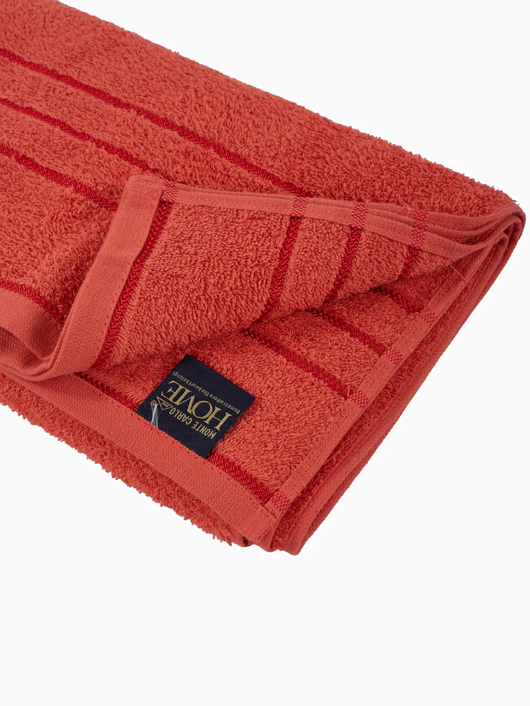 Essential Red 100% Cotton Solid 340 GSM Bath Towel Soho Small 1 Pc Pvc Pack - Image 5