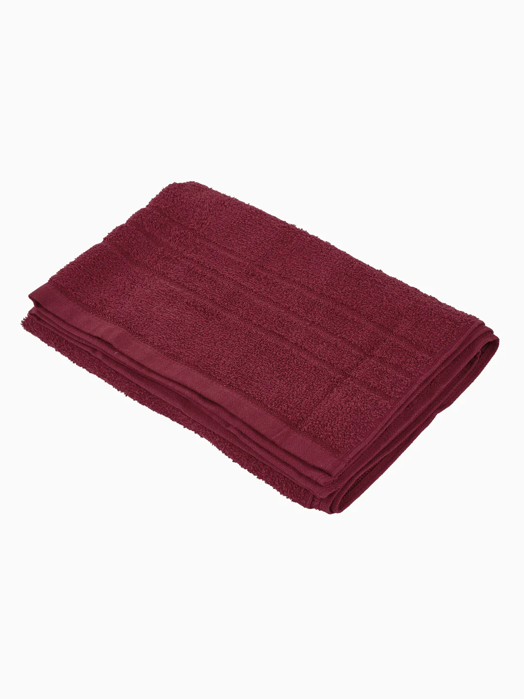 Essential Red 100% Cotton Solid 340 GSM Bath Towel Soho Small 1 Pc Pvc Pack - Image 4