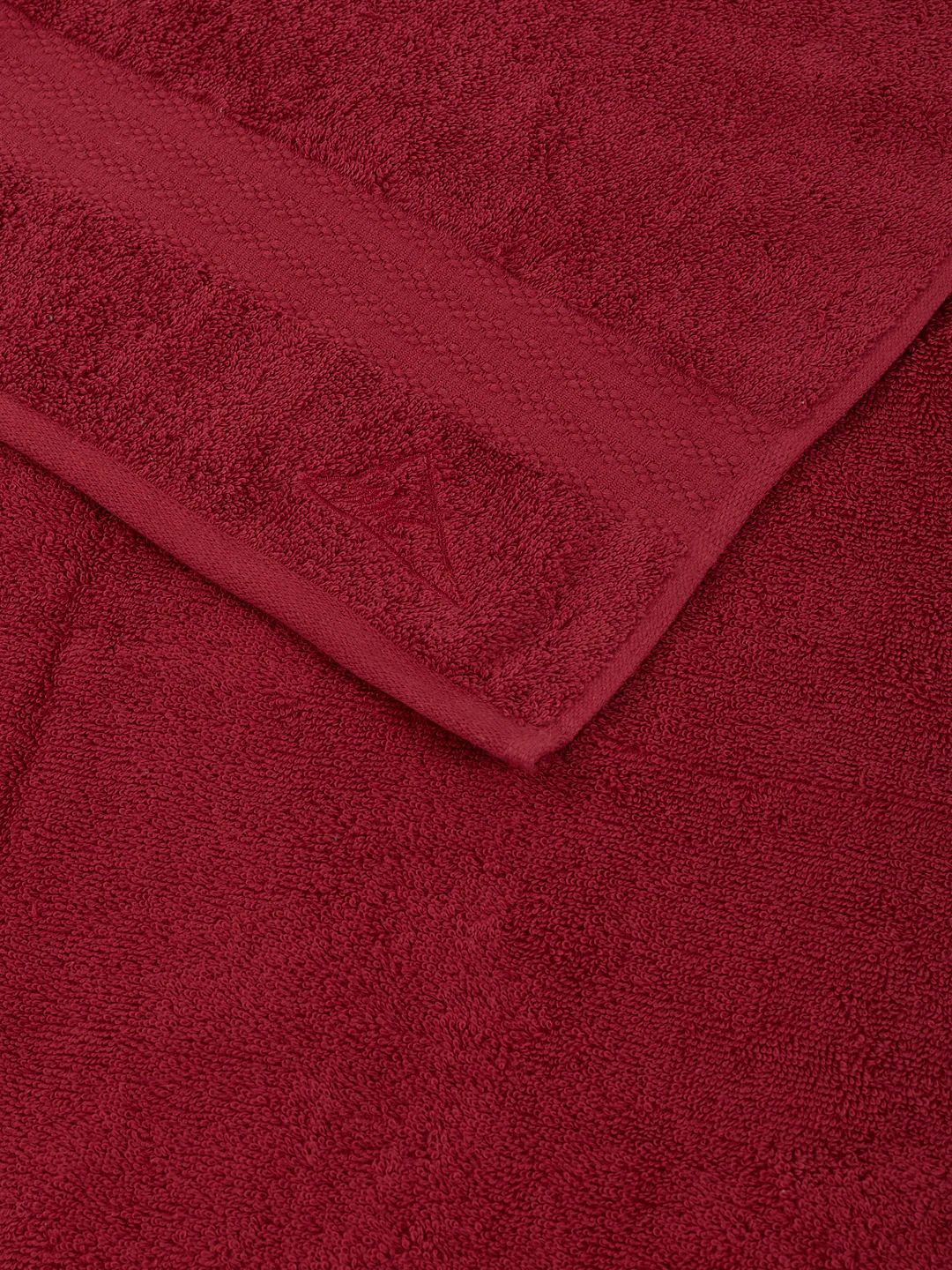 Essential Red 100% Cotton Solid 380 GSM Bath Towel Jazz Small 1 Pc Pvc Pack - Image 6