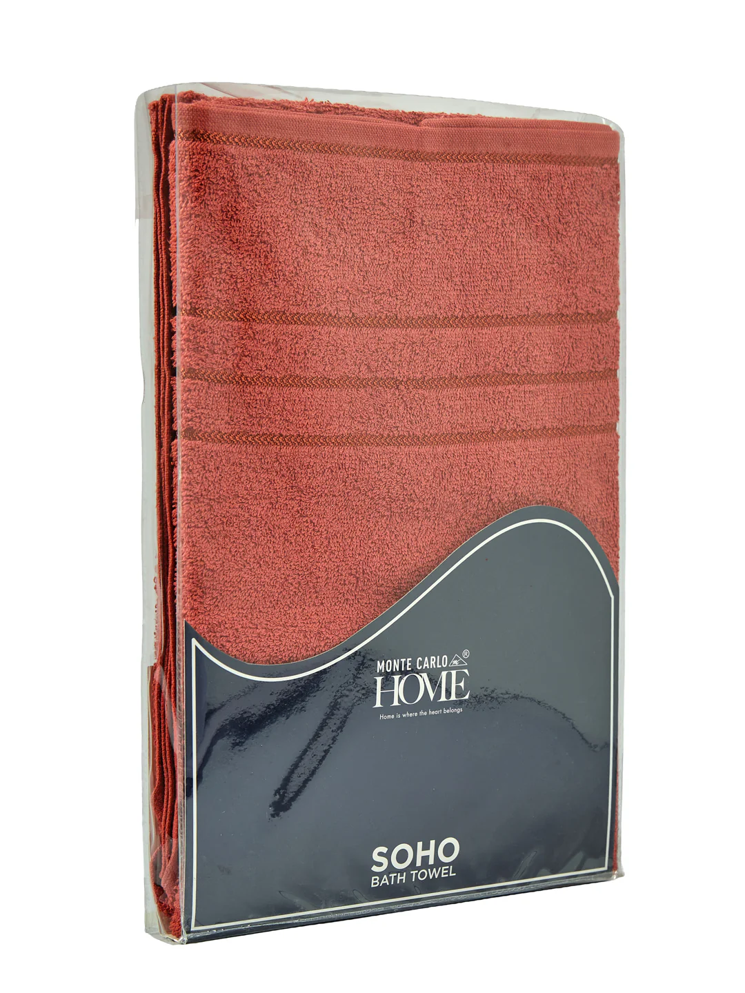 Essential Rust 100% Cotton Solid 340 GSM Bath Towel Soho 1 Pc Pvc Pack - Image 9