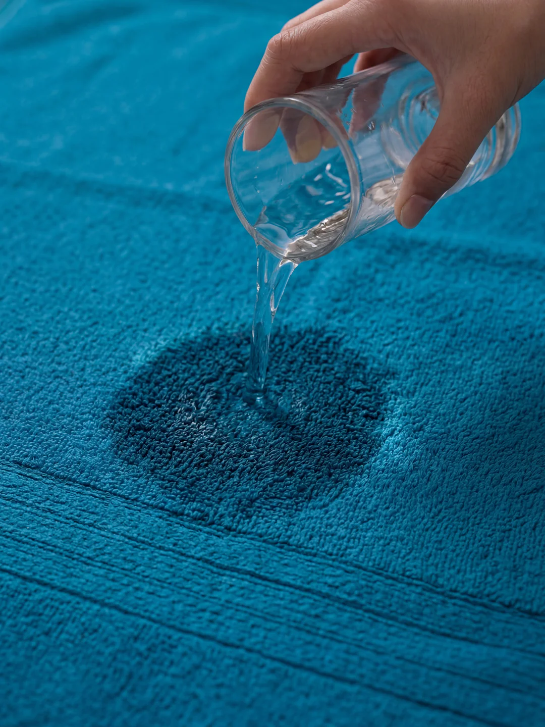 Essential Turquoise Blue 100% Cotton Solid 340 GSM Bath Towel Soho 1 Pc Pvc Pack - Image 3