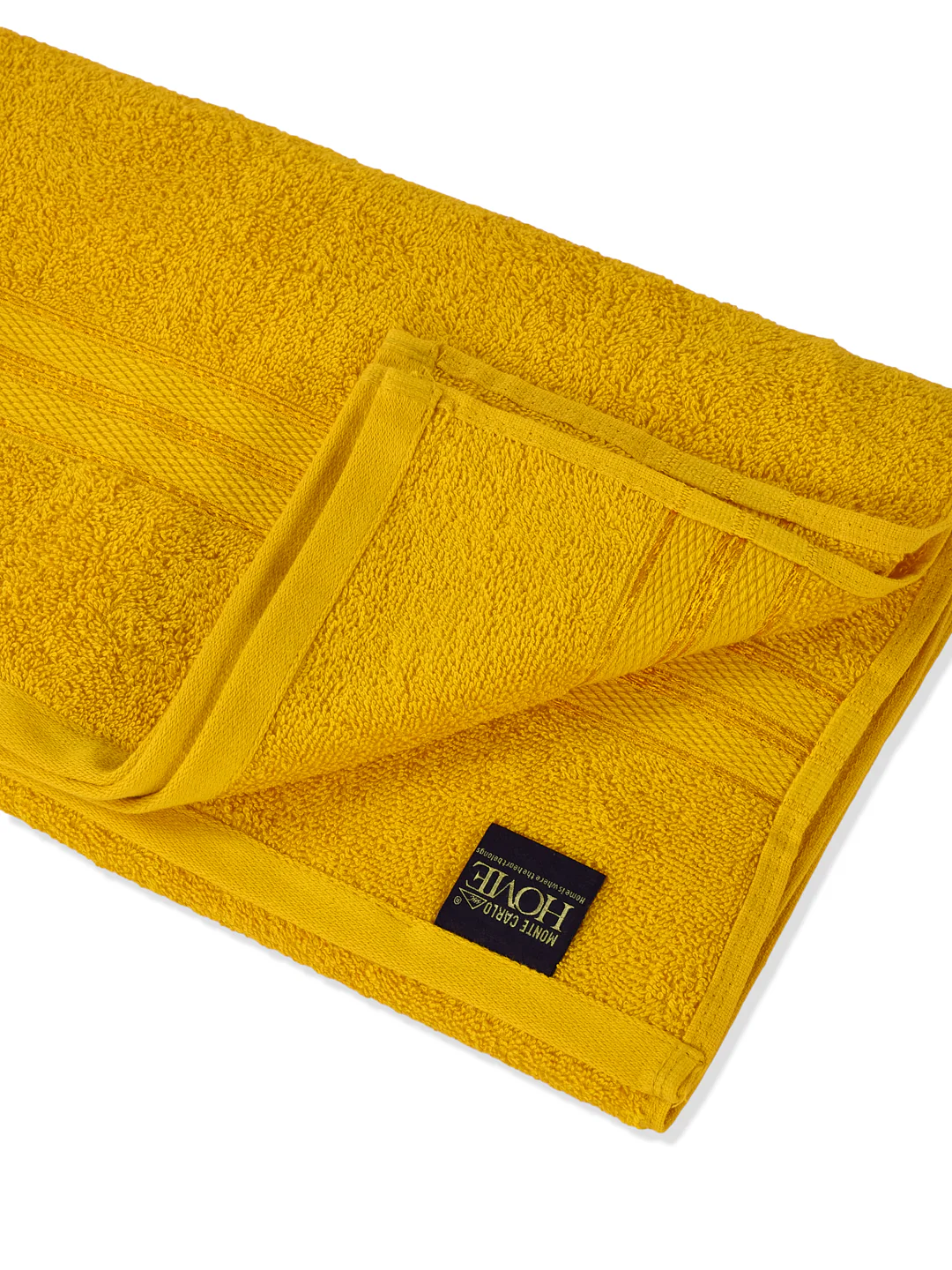 Essential Yellow 100% Cotton Solid 400 GSM Bath Towel Jasper 1 Pc Pvc Pack - Image 5