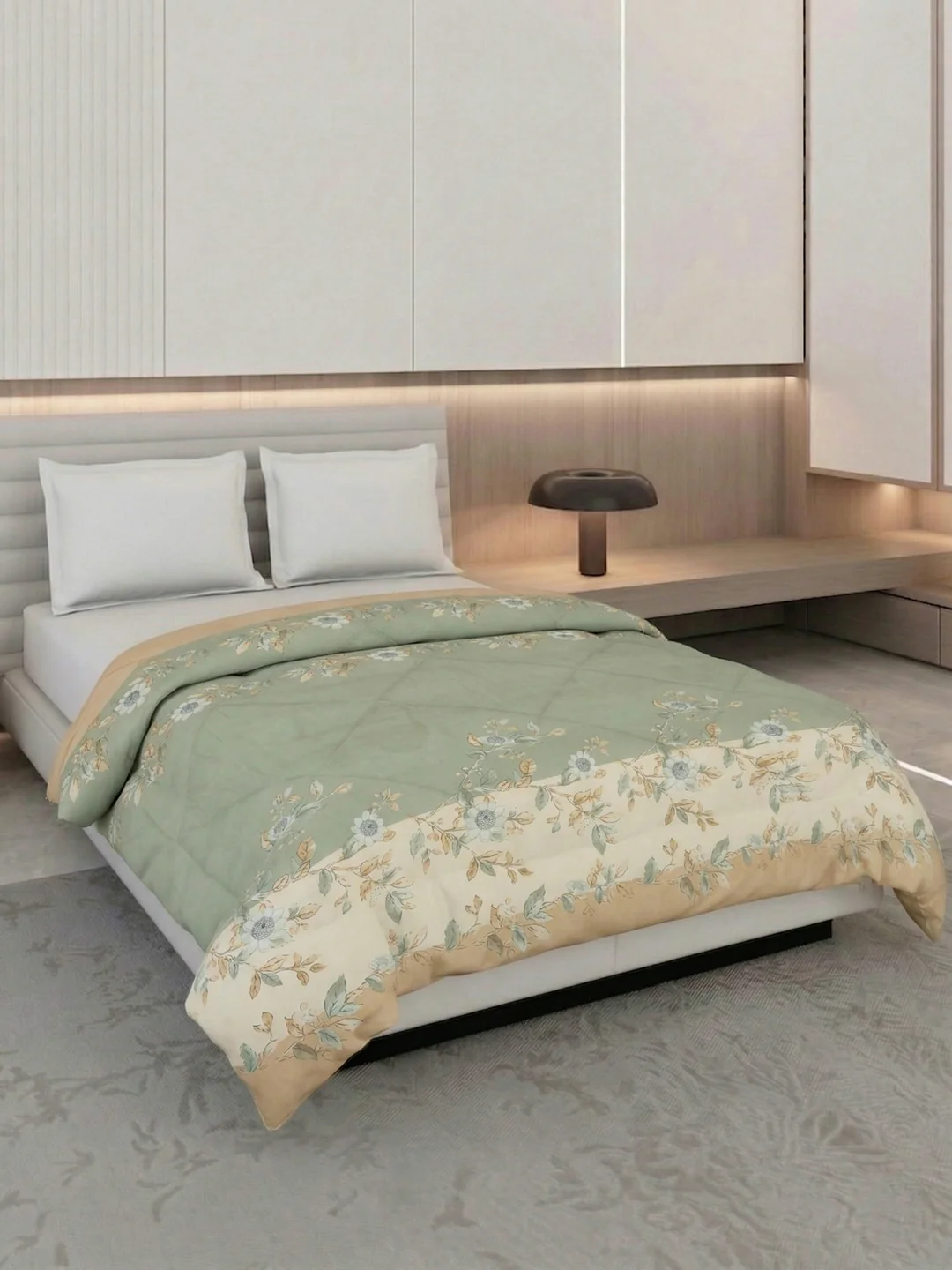 Floral Print Double Bed 3 Ply 105 GSM Comforter Timeless Collection Weight 1.6 kg - Image 2