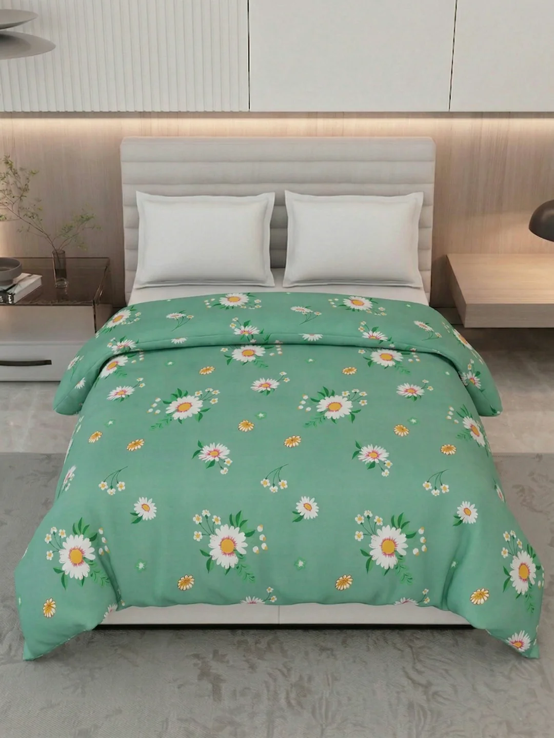 Floral Print Double Bed 3 Ply 105 GSM Comforter Timeless Collection Weight 1.6 kg - Image 4