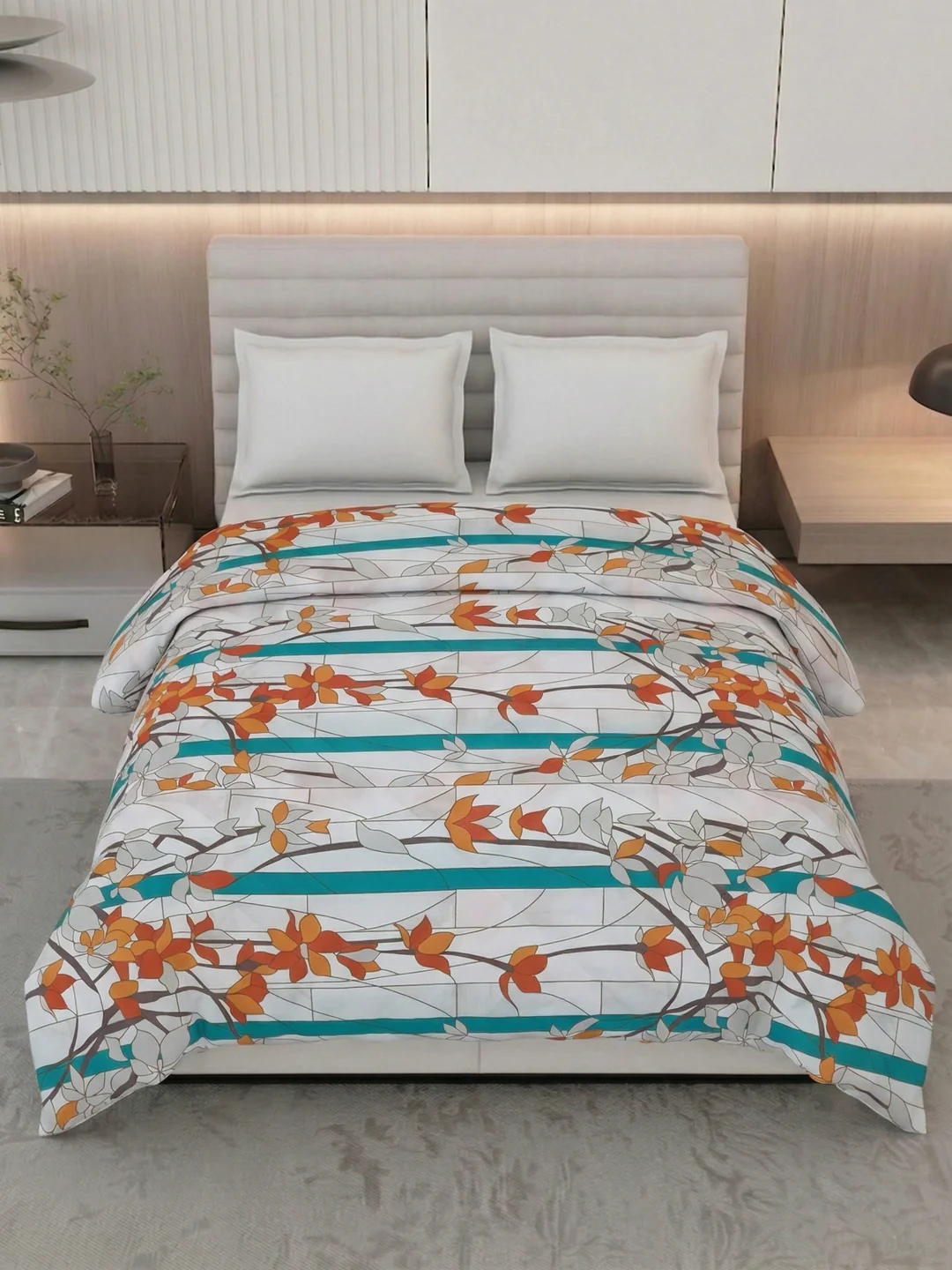 Floral Print King Size 3 Ply 150 GSM Comforter Prestige Collection Weight 2.5 kg - Image 4