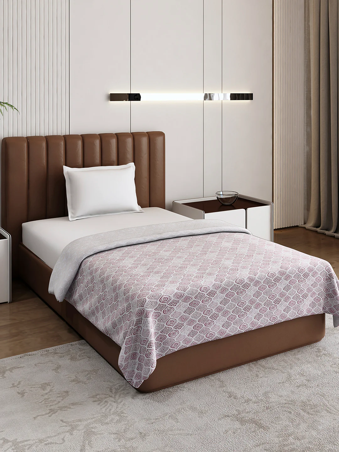 Floral Print Single Bed 150 GSM Dohar for Mild Winter - (Daisy) - Image 4