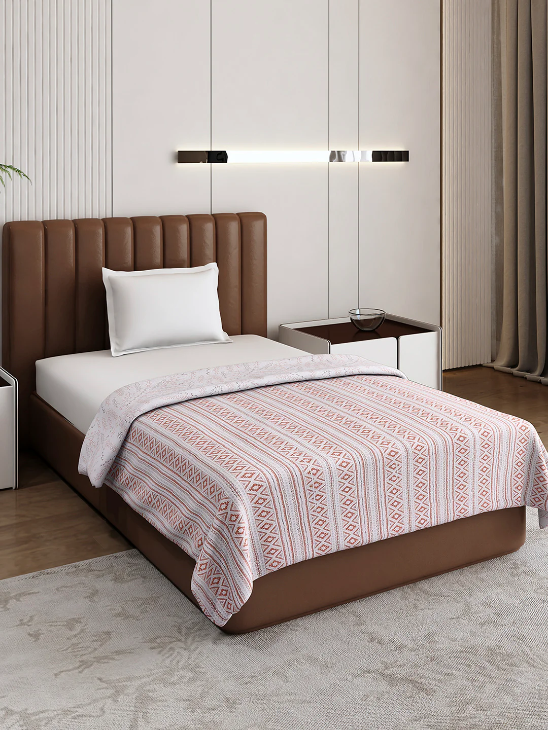 Floral Print Single Bed 150 GSM Dohar for Mild Winter - (Daisy) - Image 4