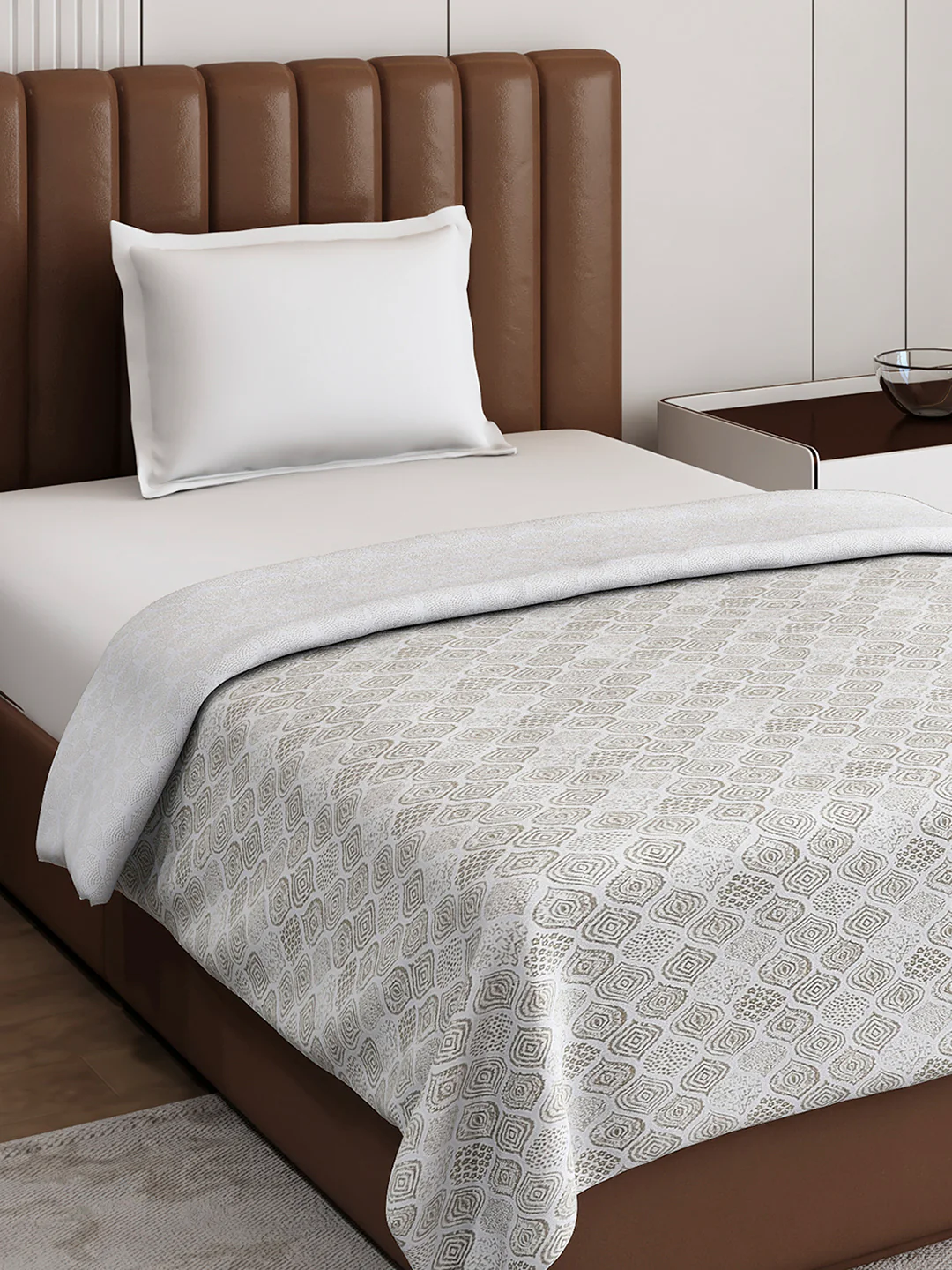 Floral Print Single Bed 150 GSM Dohar for Mild Winter - (Daisy) - Image 6