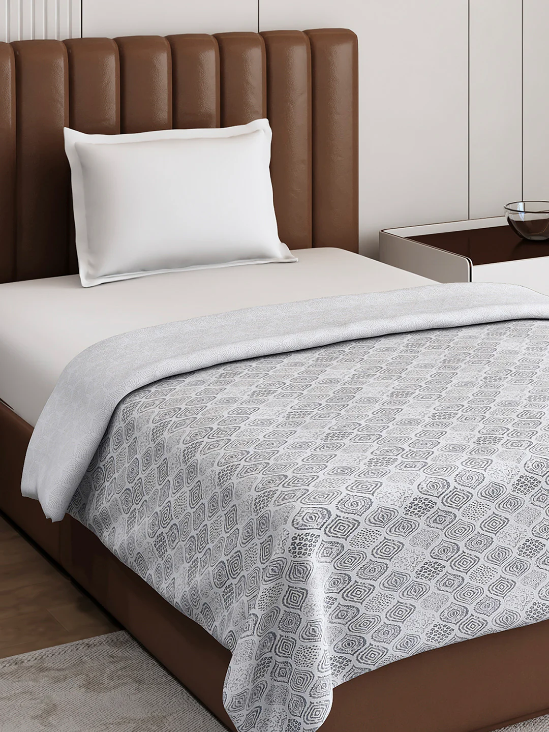 Floral Print Single Bed 150 GSM Dohar for Mild Winter - (Daisy) - Image 6