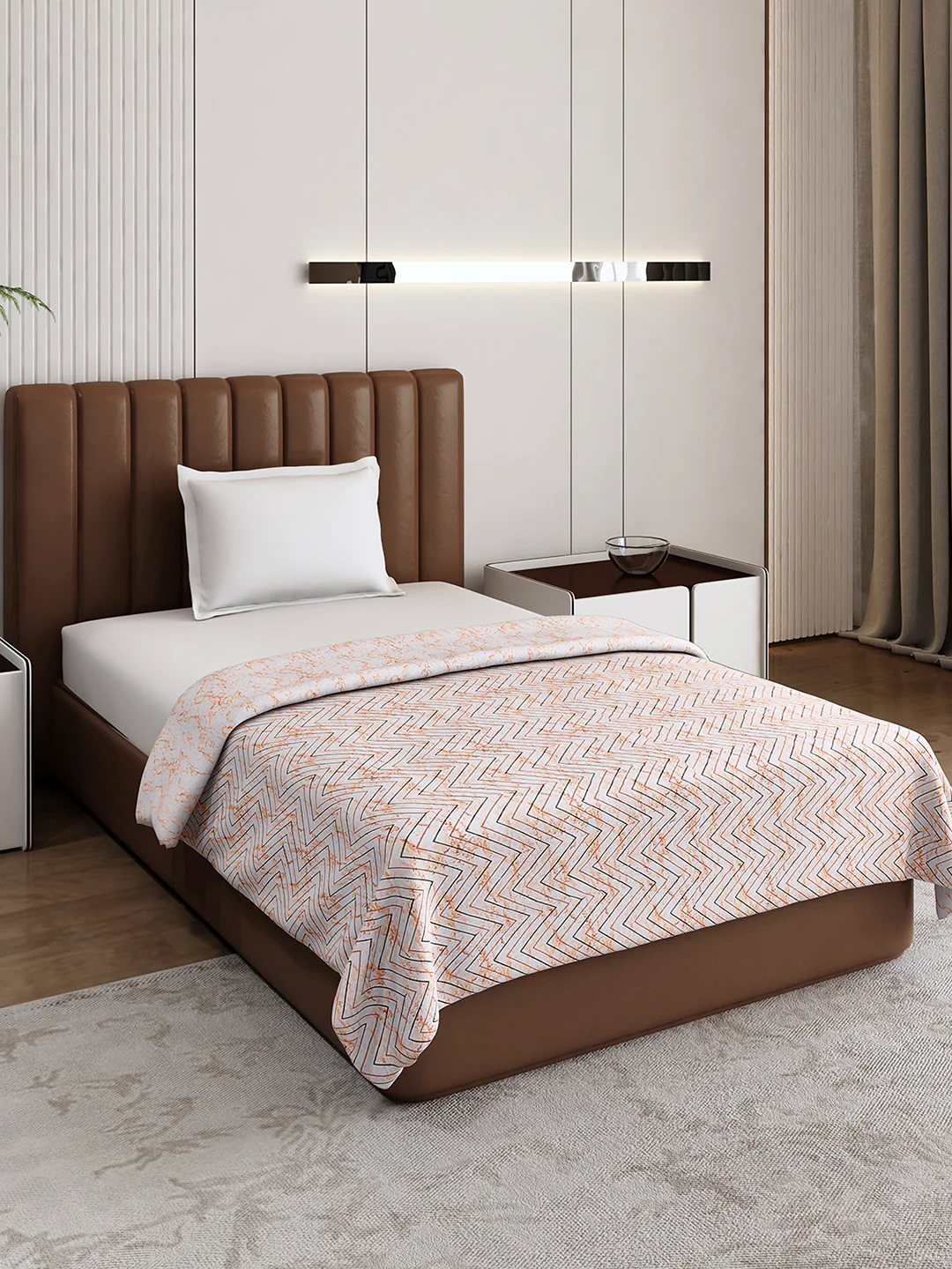 Floral Print Single Bed 150 GSM Dohar for Mild Winter - (Daisy) - Image 4