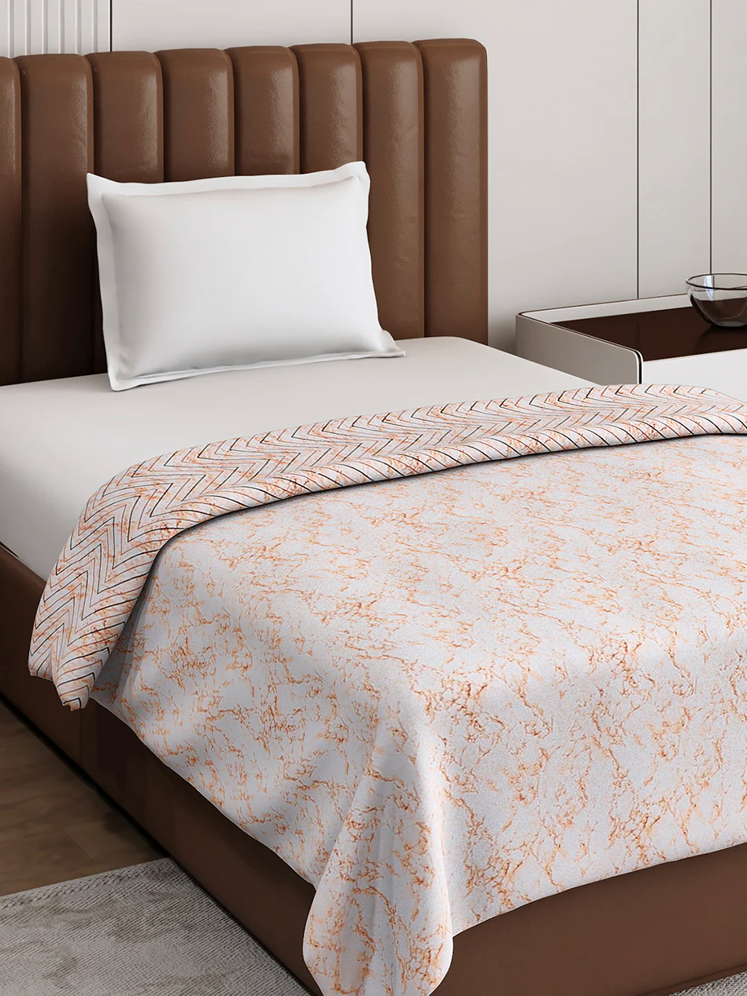 Floral Print Single Bed 150 GSM Dohar for Mild Winter - (Daisy) - Image 6