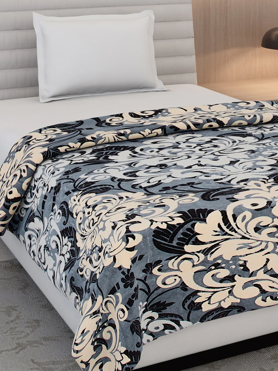 Floral Print Single Bed 210 GSM Blanket for AC Room - (Grace) - Image 4