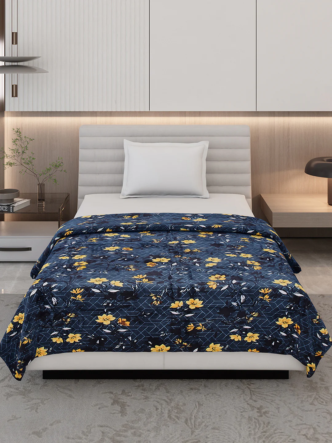 Floral Print Single Bed 210 GSM Blanket for AC Room - (Grace) - Image 3