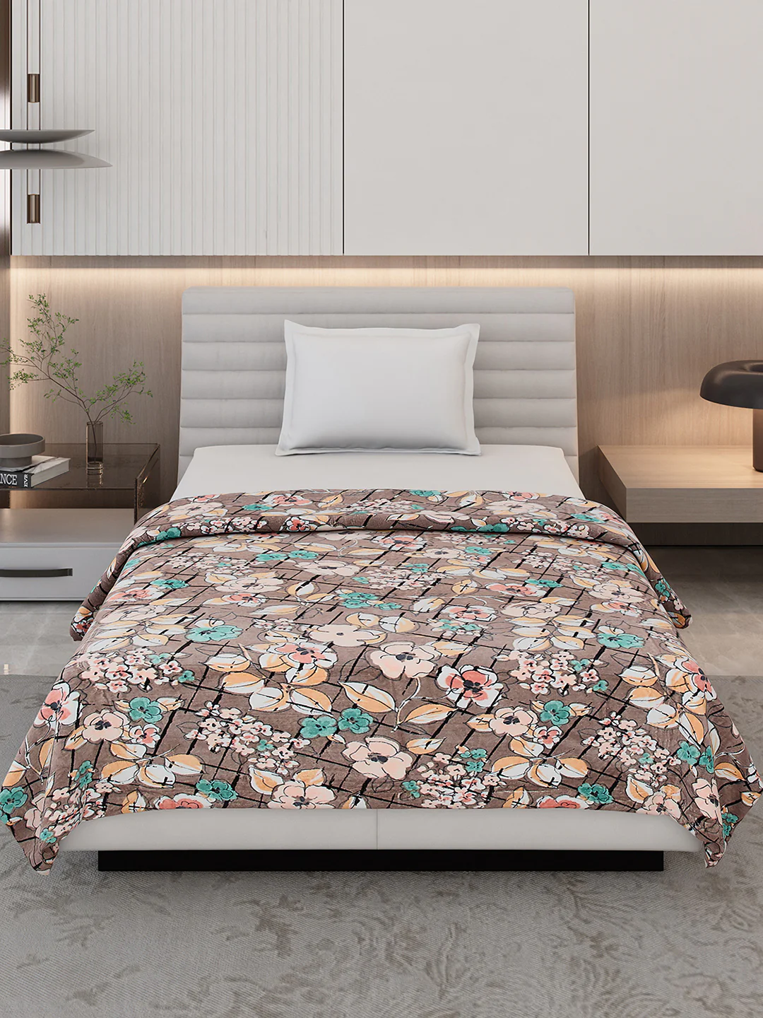 Floral Print Single Bed 210 GSM Blanket for AC Room - (Grace) - Image 2