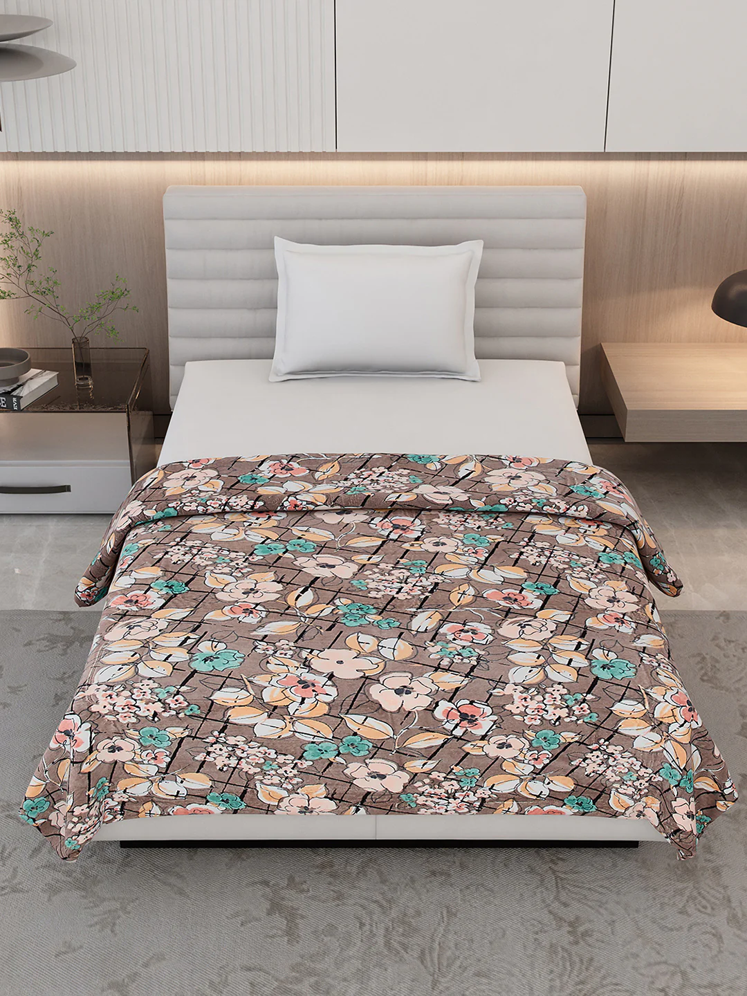 Floral Print Single Bed 210 GSM Blanket for AC Room - (Grace) - Image 3