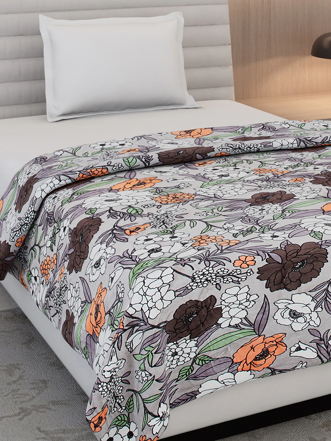 Floral Print Single Bed 210 GSM Blanket for AC Room - (Grace) - Image 4