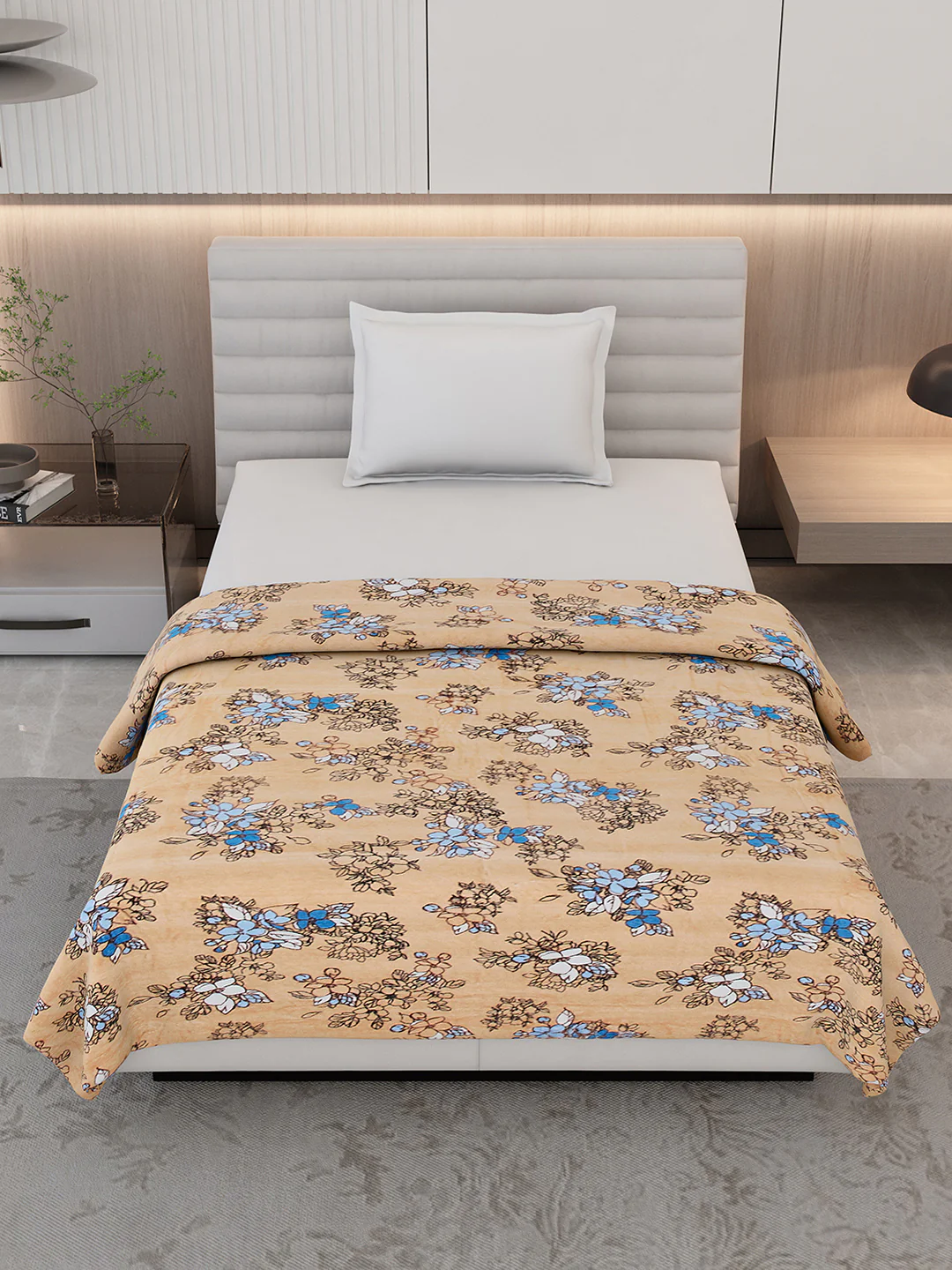 Floral Print Single Bed 210 GSM Blanket for AC Room - (Grace) - Image 2