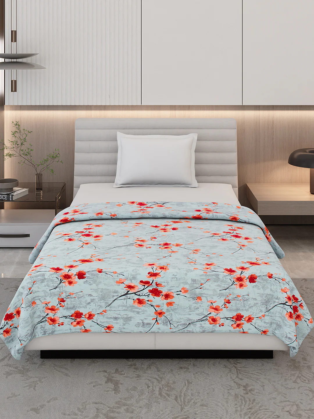 Floral Print Single Bed 210 GSM Blanket for AC Room - (Grace) - Image 3