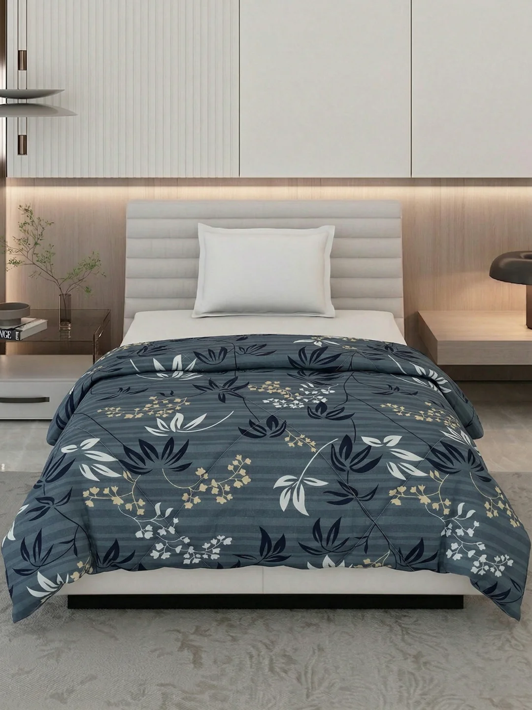 Floral Print Single Bed 3 Ply 105 GSM Comforter Timeless Collection Weight 950 g - Image 3