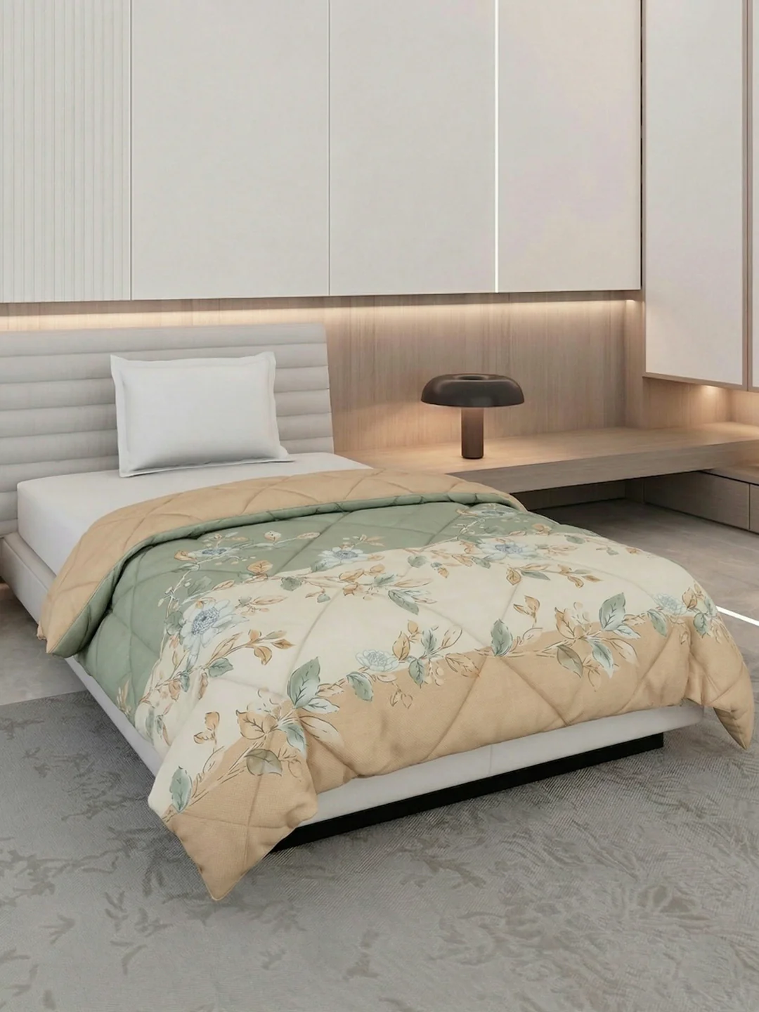 Floral Print Single Bed 3 Ply 105 GSM Comforter Timeless Collection Weight 950 g - Image 2
