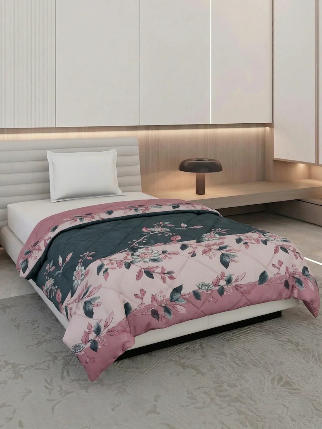 Floral Print Single Bed 3 Ply 105 GSM Comforter Timeless Collection Weight 950 g - Image 2