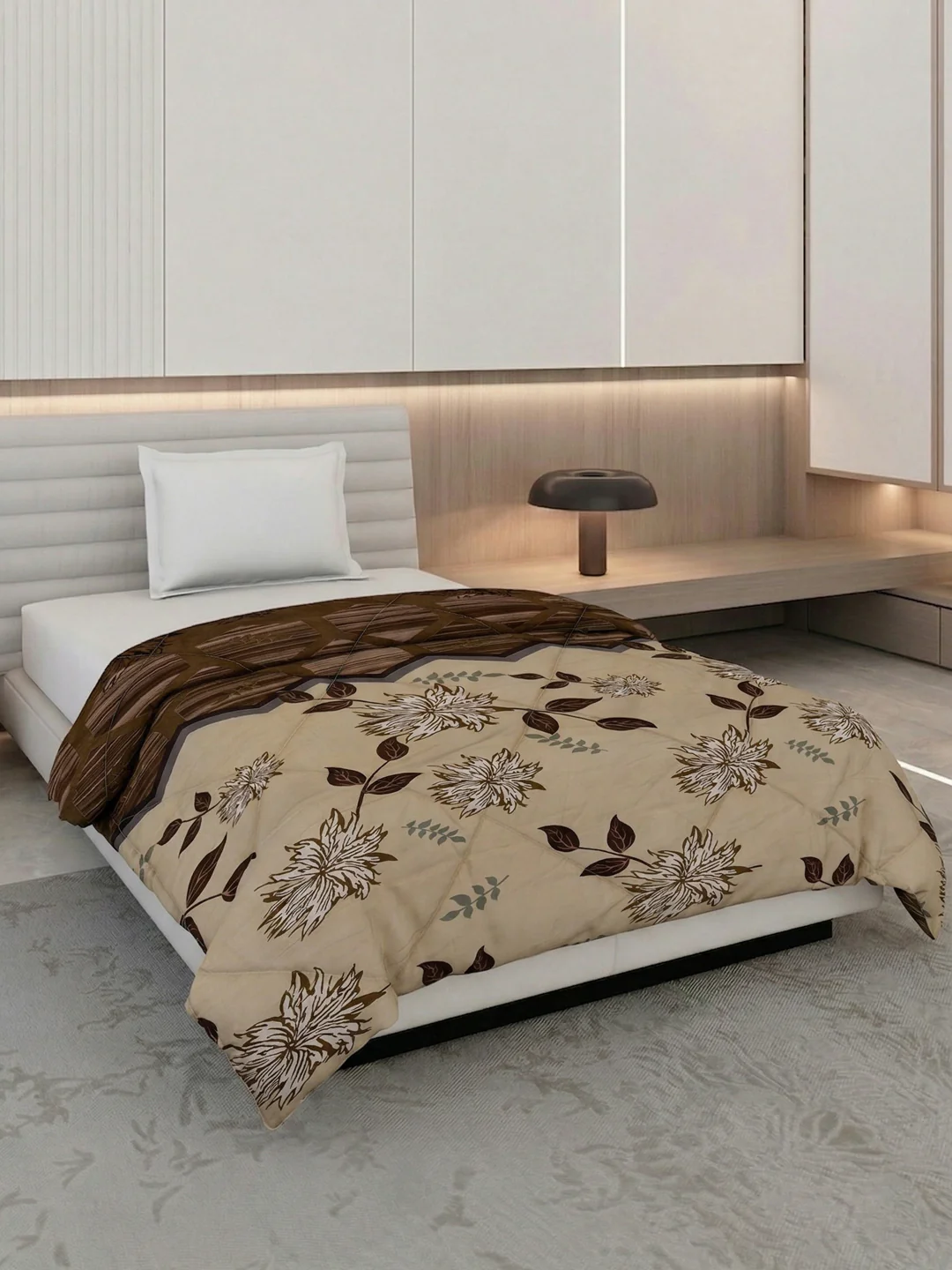 Floral Print Single Bed 3 Ply 105 GSM Comforter Timeless Collection Weight 950 g - Image 2