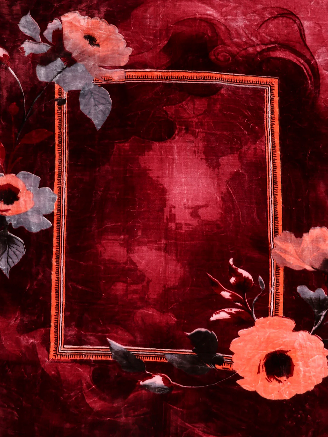 Floral Printed Double Bed 2 Ply, 947 GSM Blanket for Heavy Winter - (Bandhan) with Fragrance - Image 6