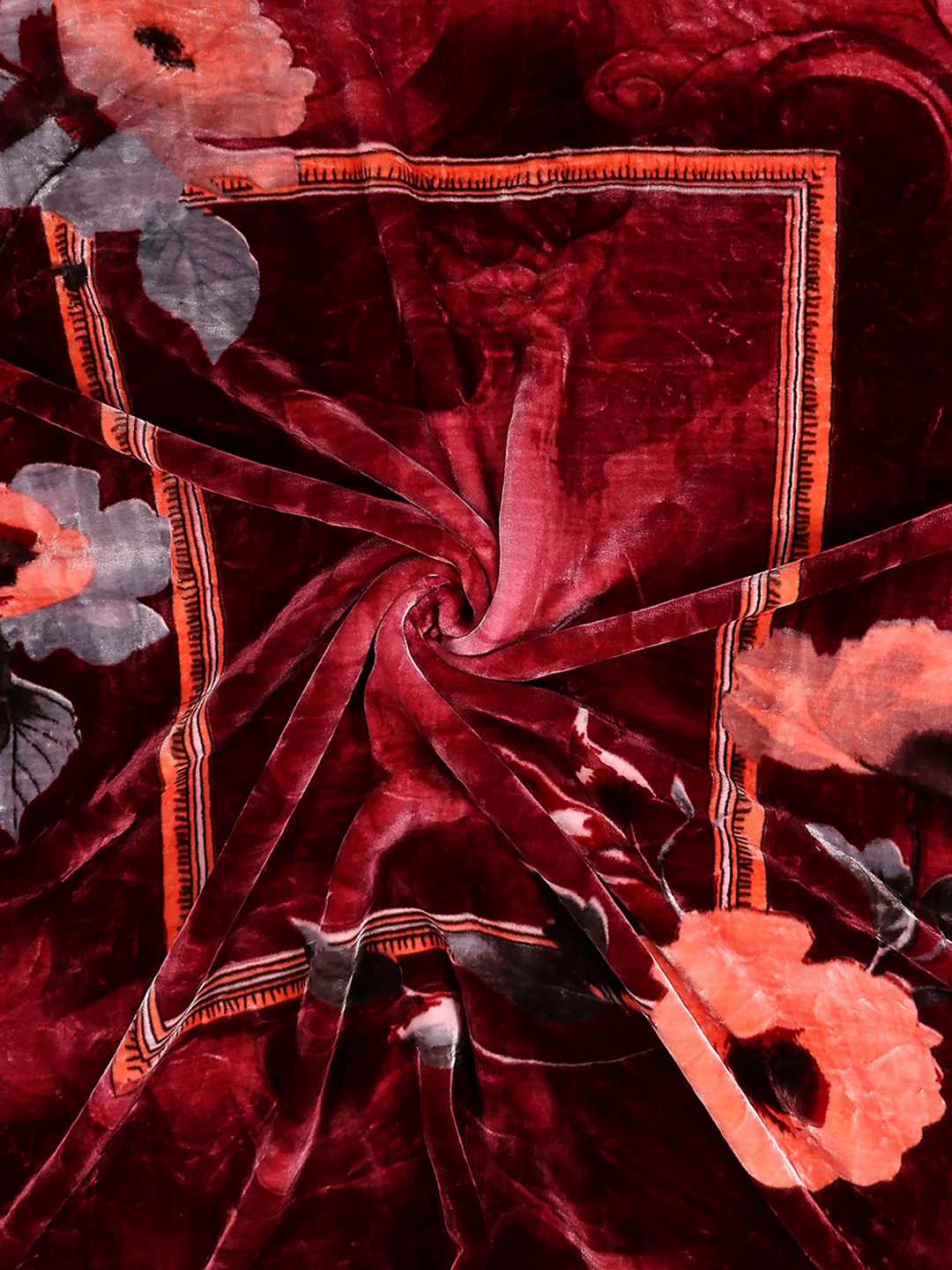 Floral Printed Double Bed 2 Ply, 947 GSM Blanket for Heavy Winter - (Bandhan) with Fragrance - Image 7