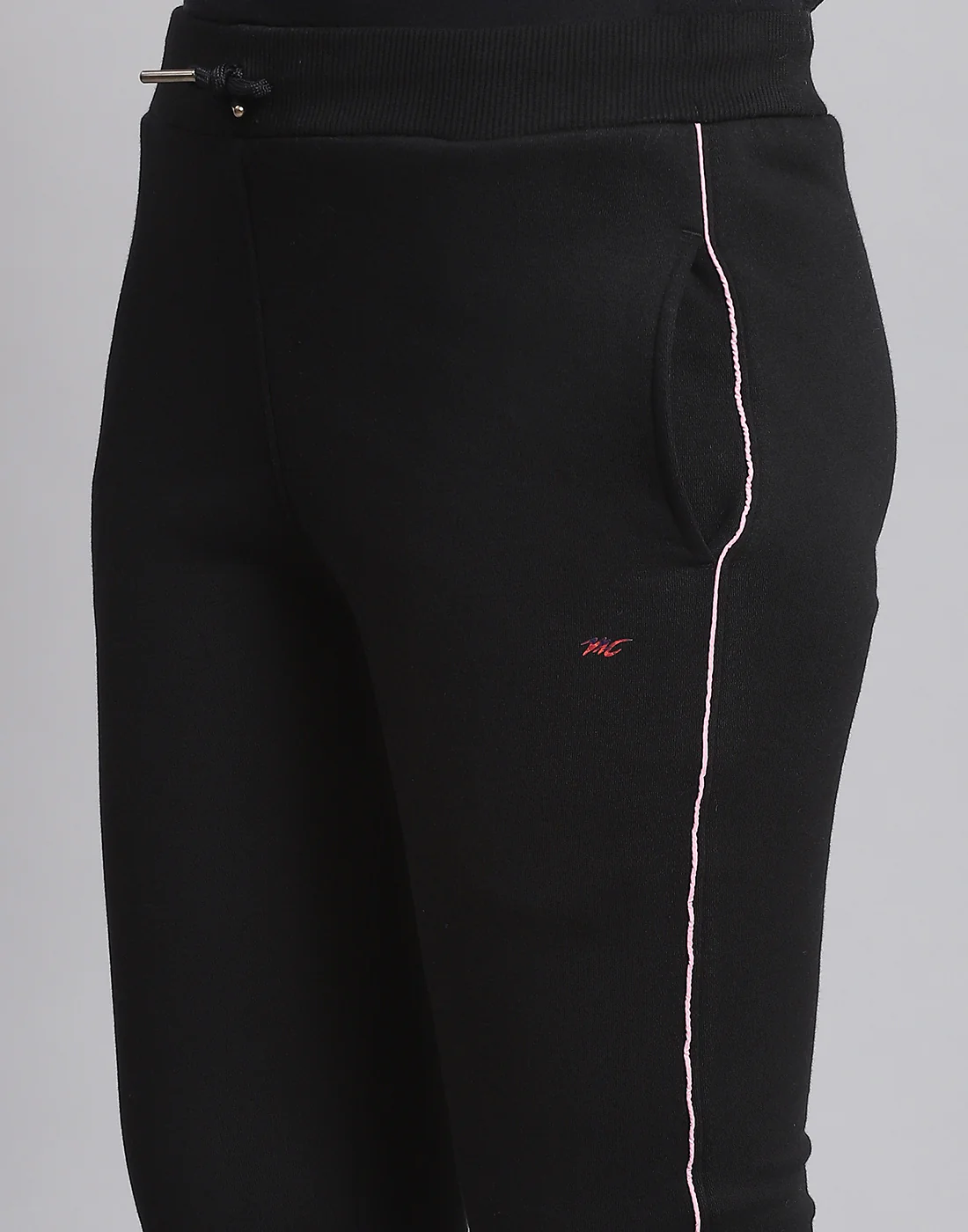 Girls Black Printed Round Neck Full Sleeve Tracksuit - Image 8