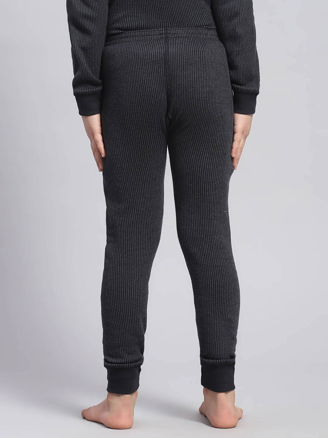 Girls Black Solid Thermal Lower - Image 5