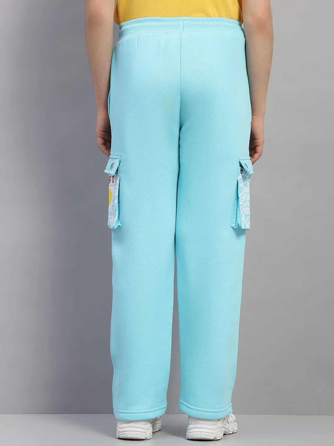 Girls Blue Printed Regular Fit Lower - Image 5