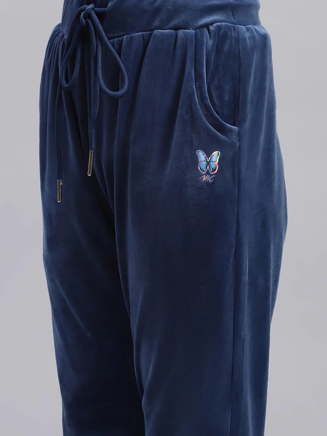 Girls Blue Solid Regular Fit Lower - Image 6