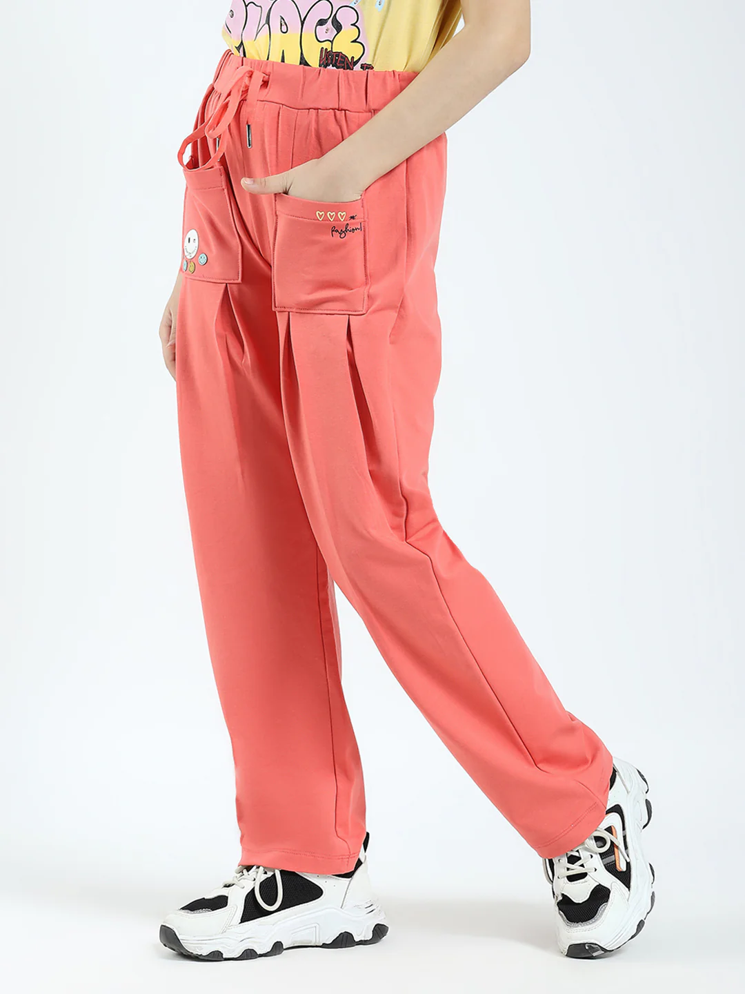 Girls Coral Printed Regular Fit Lower - Image 3