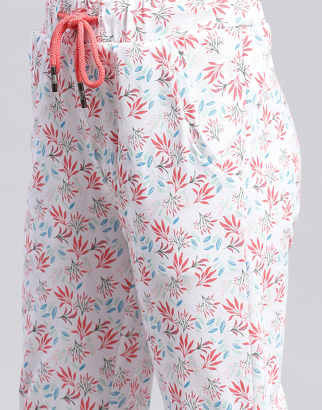 Girls Coral Printed Round Neck Half Sleeve Lower Set - Image 8
