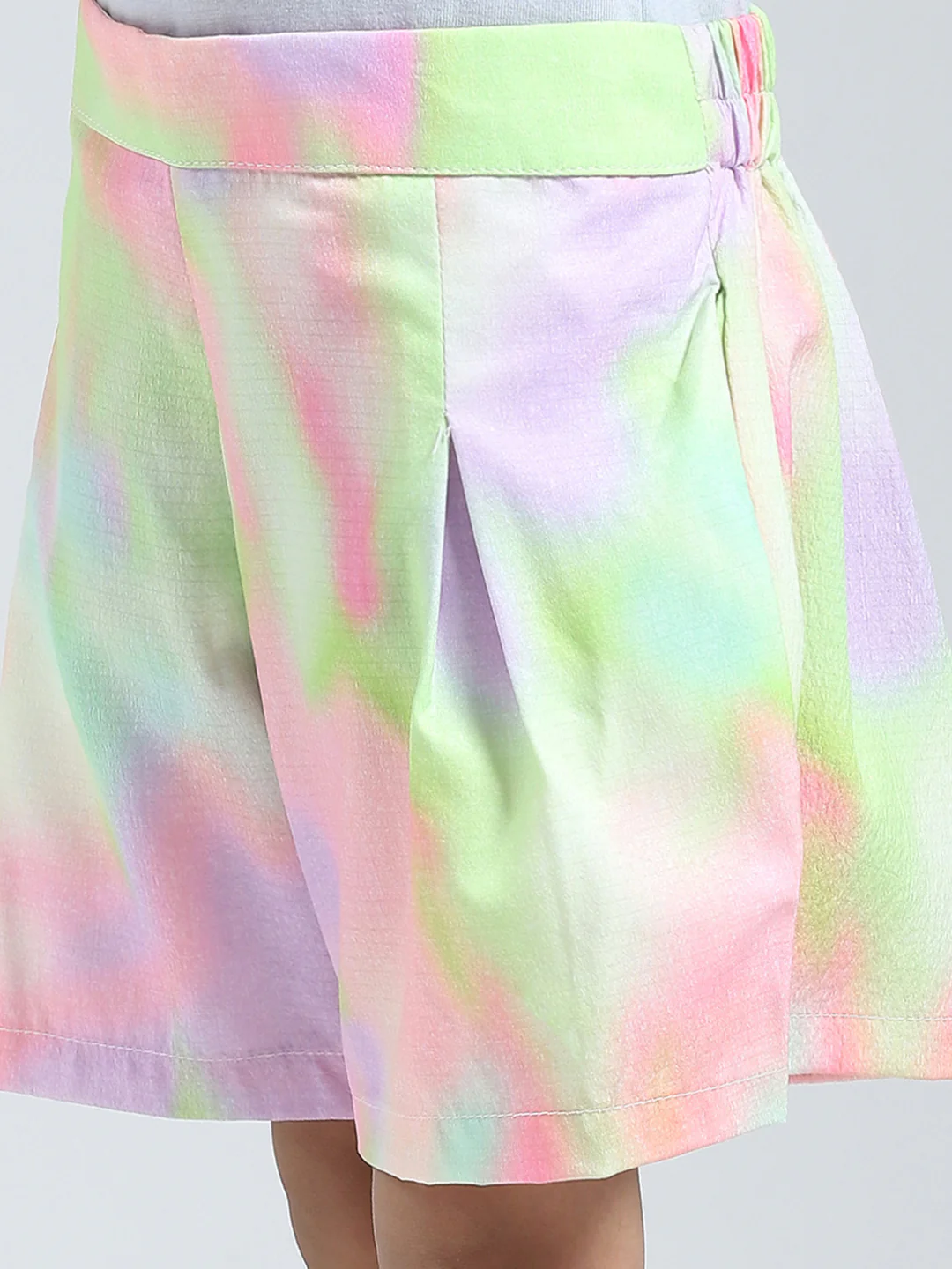 Girls Green Printed Collar Half Sleeve Cords Set - Image 9