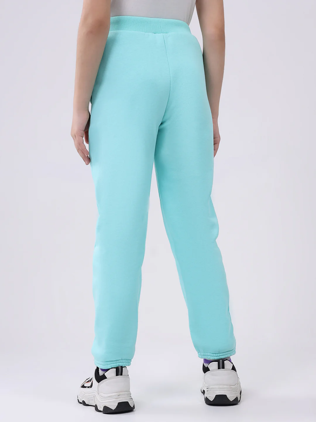 Girls Green Solid Regular Fit Lower - Image 5