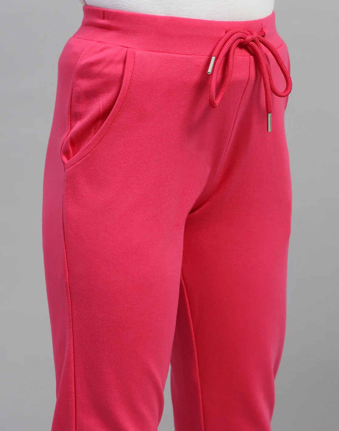 Girls Magenta Solid Regular Fit Lower - Image 6