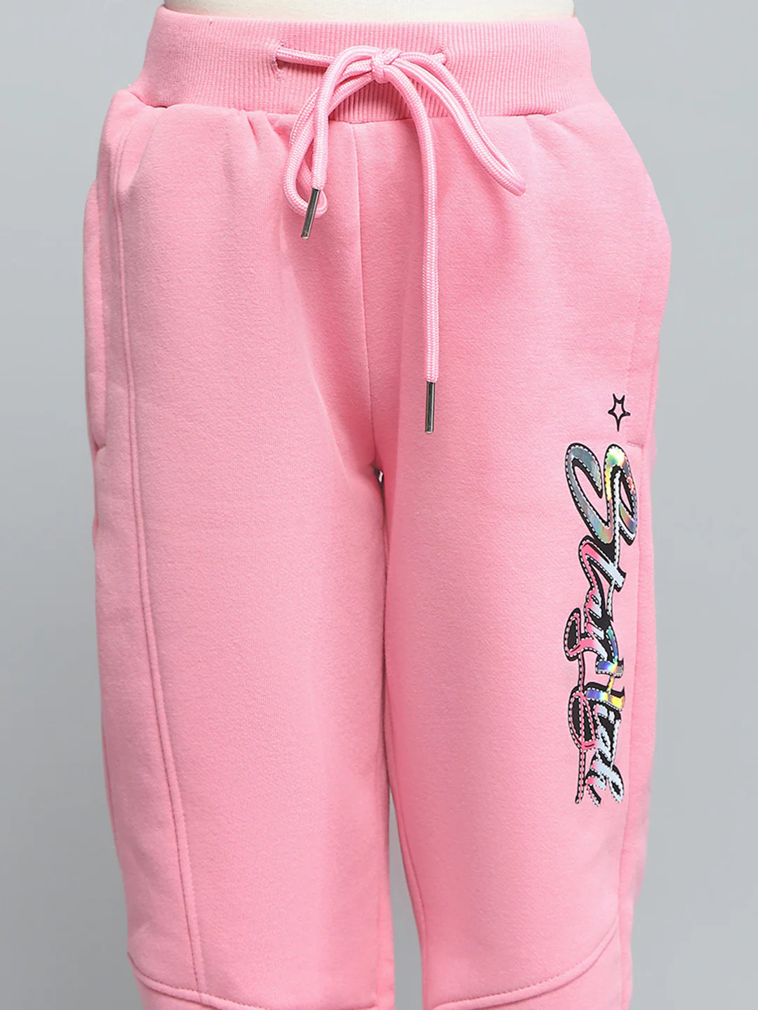 Girls Pink Printed Regular Fit Lower - Image 6