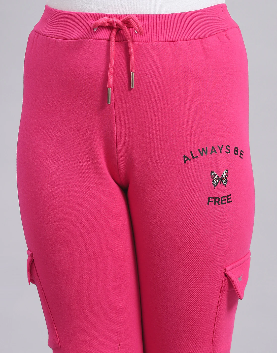 Girls Pink Solid Regular Fit Lower - Image 6