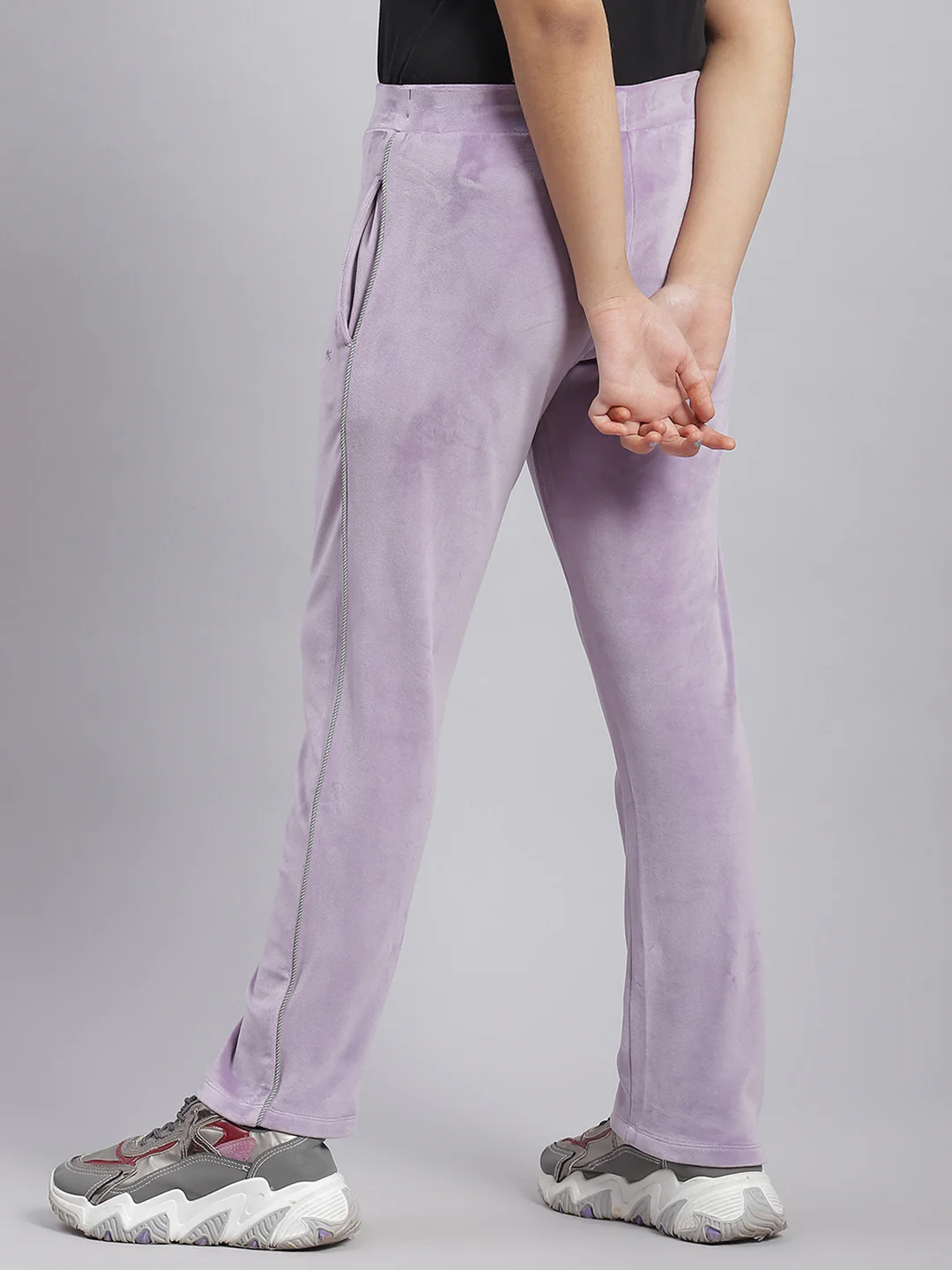 Girls Purple Solid Regular Fit Lowers - Image 5