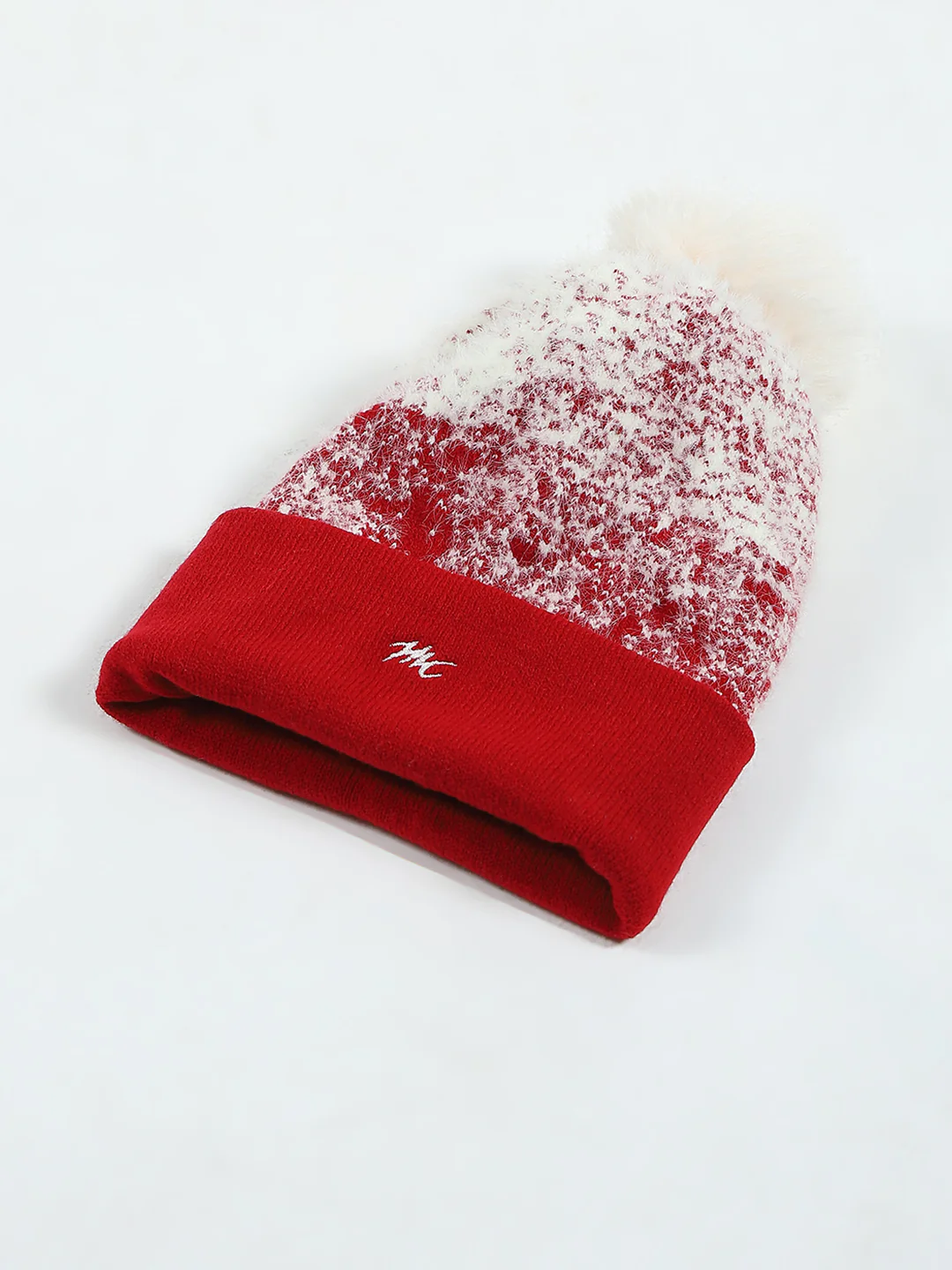 Girls Red Self Design Cap - Image 6
