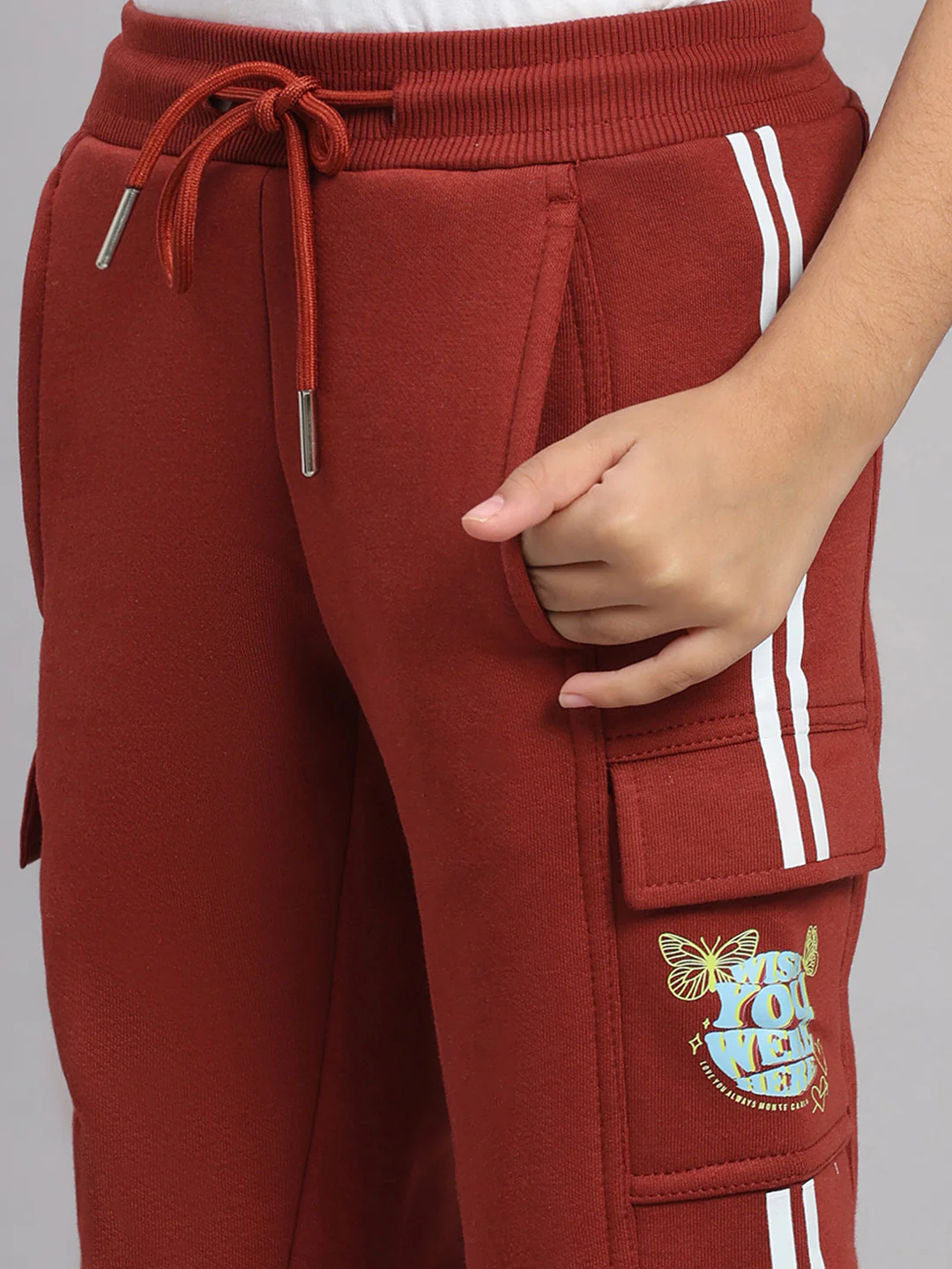 Girls Rust Printed Regular Fit Lower - Image 6