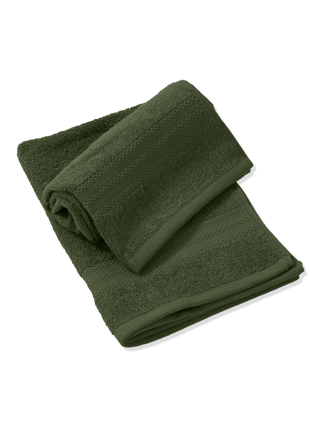 Green Pure Cotton Solid 380 GSM Hand Towel 2 Pc Set (Jazz Collection) - Image 4