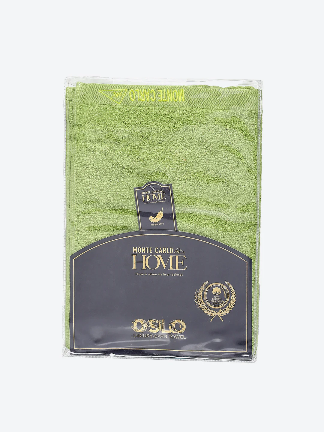 Green Solid Pure Cotton 350 GSM Bath Towel (Oslo) - Image 5
