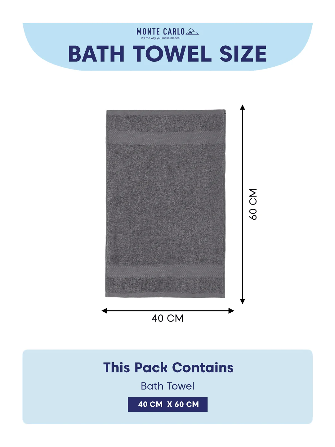 Grey 100% Cotton Solid 380 GSM Bath Towel Jazz 4 Pc Set Gifting Box Pack - Image 11