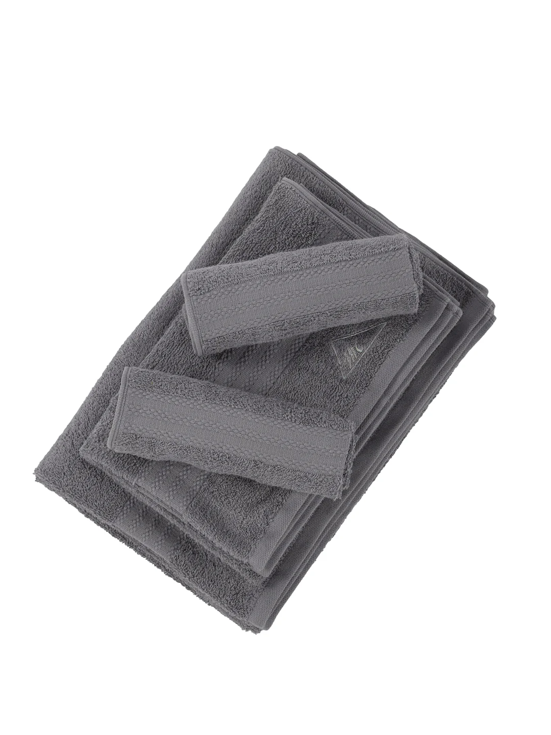 Grey 100% Cotton Solid 380 GSM Bath Towel Jazz 4 Pc Set Gifting Box Pack - Image 6
