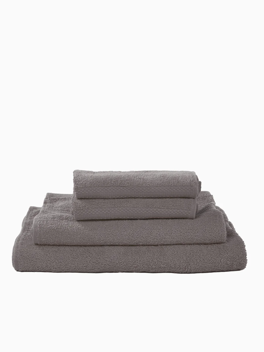 Grey 100% Cotton Solid 380 GSM Bath Towel Jazz 4 Pc Set Gifting Box Pack - Image 5